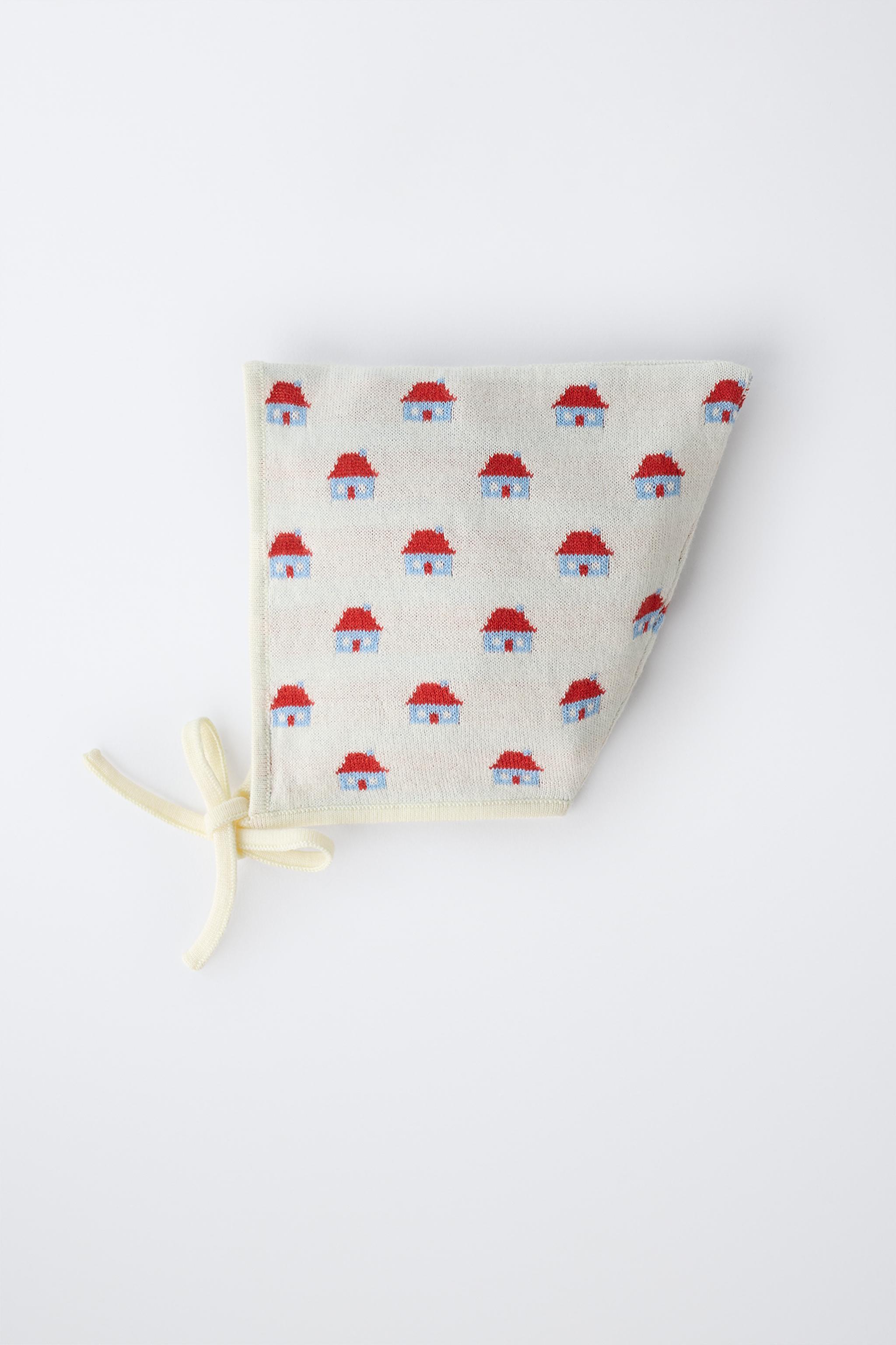 BONNET EN MAILLE JACQUARD PETITES MAISONS